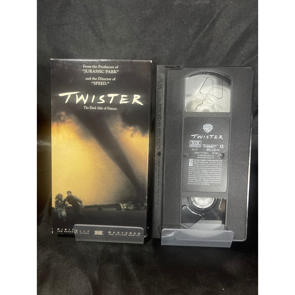 Twister VHS 1996 Movie Warner Bros THX Digitally Mastered Helen Hunt Bill Paxton